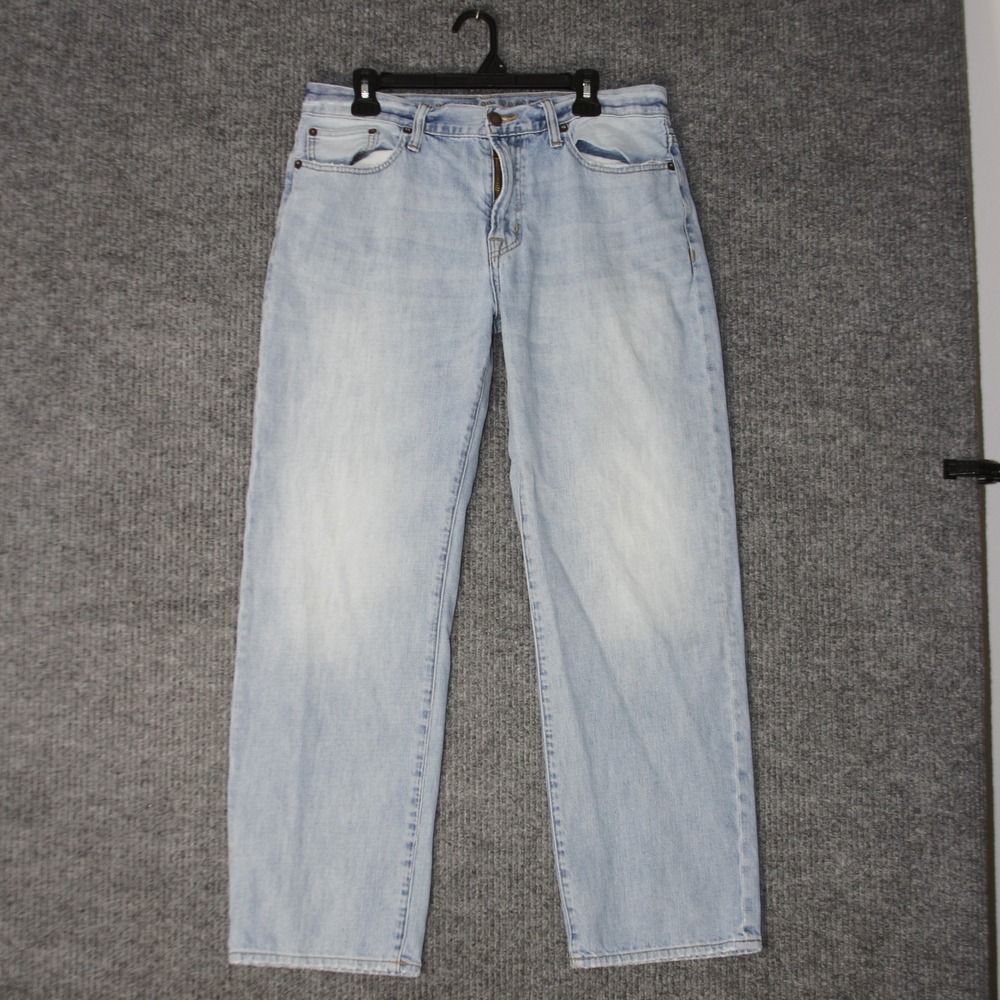 American Eagle Jeans Mens 33x32 Blue Light Wash Straight Leg Denim Relaxed